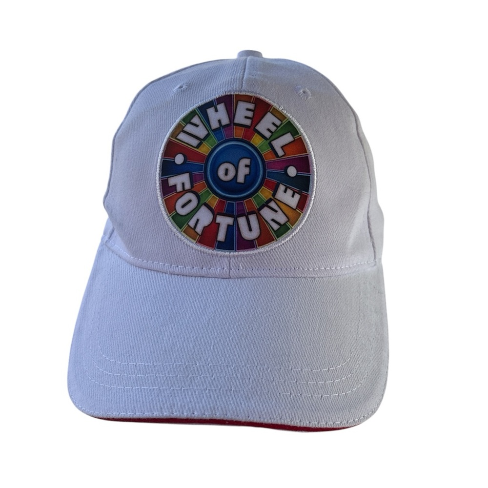 2017 Wheel of Fortune Colorful Logo White Hat Cap Adjustable Strap Unisex Adults